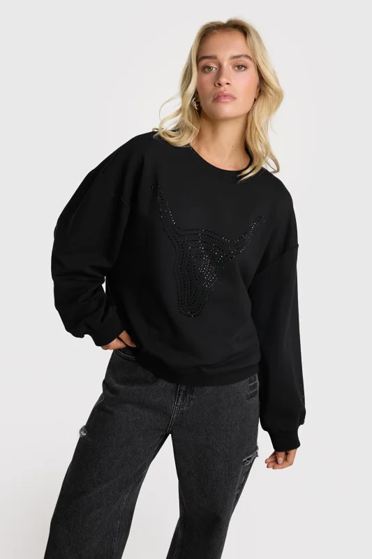 Alix The Label Strass bull sweater -