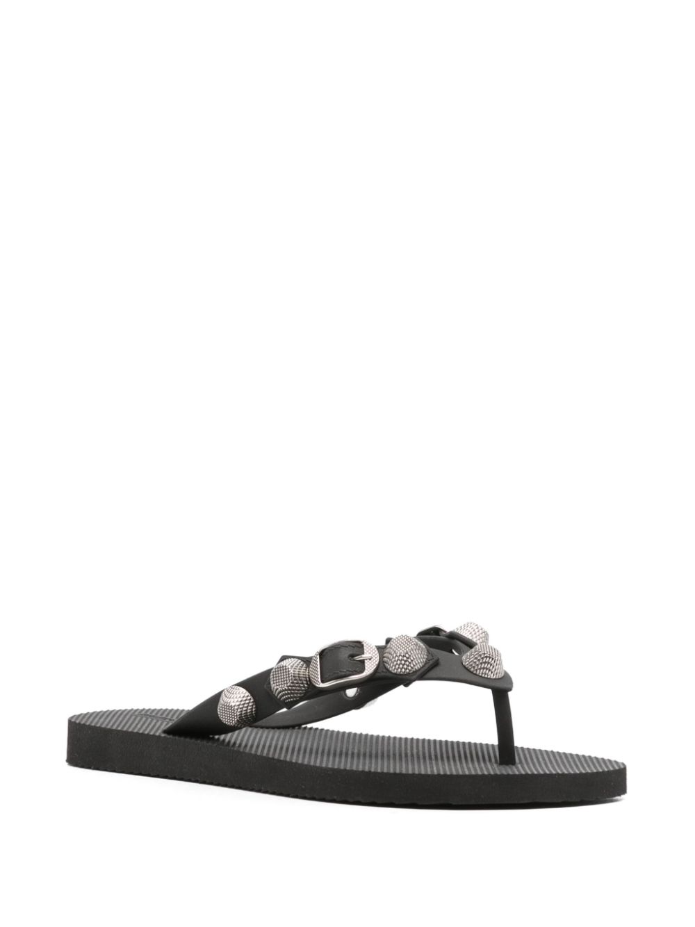 Balenciaga Cagole teenslippers met studs - Zwart