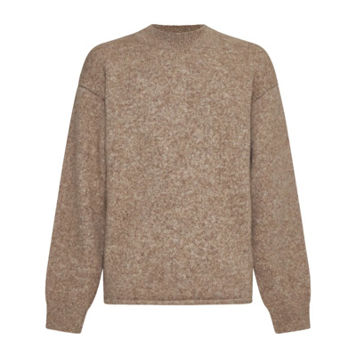 Beige Alpaca Merino Wool Sweater Jacquemus , Beige , Heren