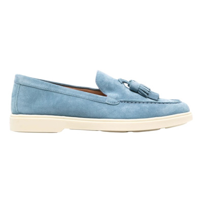 Blauwe Casual Gesloten Loafers met Rubberen Zool Santoni , Blue , Dames