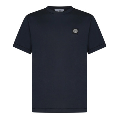 Blauwe T-shirt & Polo Combo Aw24 Stone Island , Blue , Heren