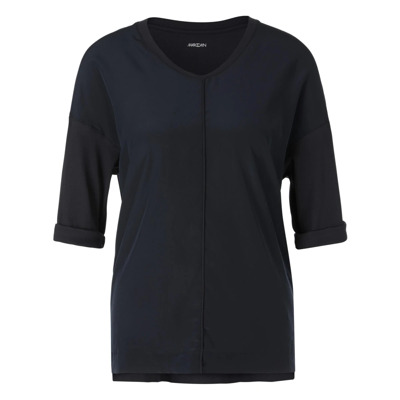 Blouse Shirt met Ontspannen Silhouet in Materiaal Mix Marc Cain , Blue , Dames