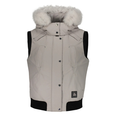 Bodywarmer met afneembare bontkraag Moose Knuckles , Gray , Dames