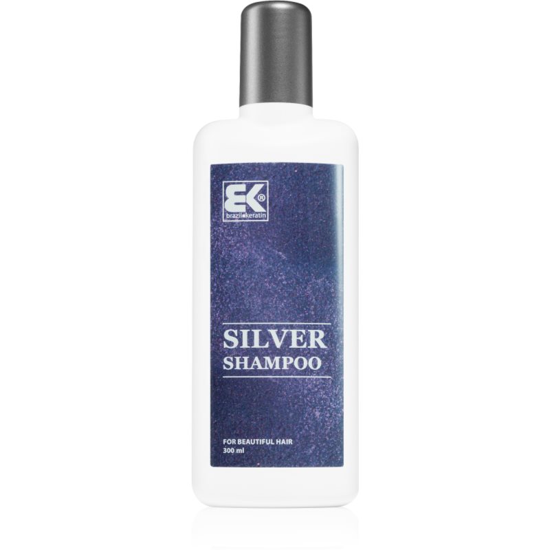 Brazil Keratin Silver Shampoo neutraliserende zilvershampoo voor Blond en Grijs Haar 300 ml