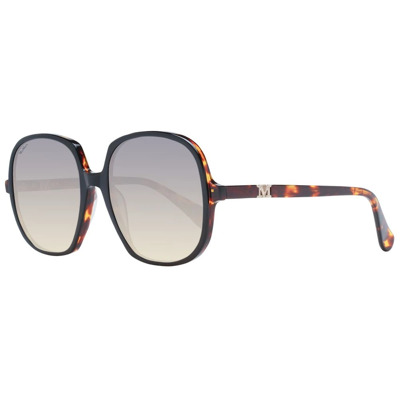 Bruine Dames Zonnebril Verloop Rechthoekig Frame Max Mara , Brown , Unisex