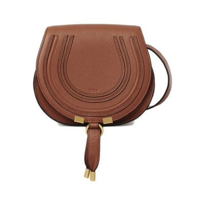 Bruine Leren Crossbody Tas Chloé , Brown , Dames