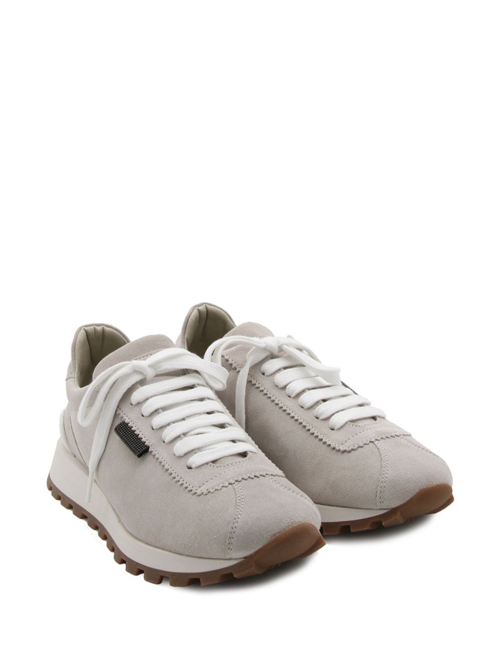 Brunello Cucinelli Sneakers met logopatch - Grijs