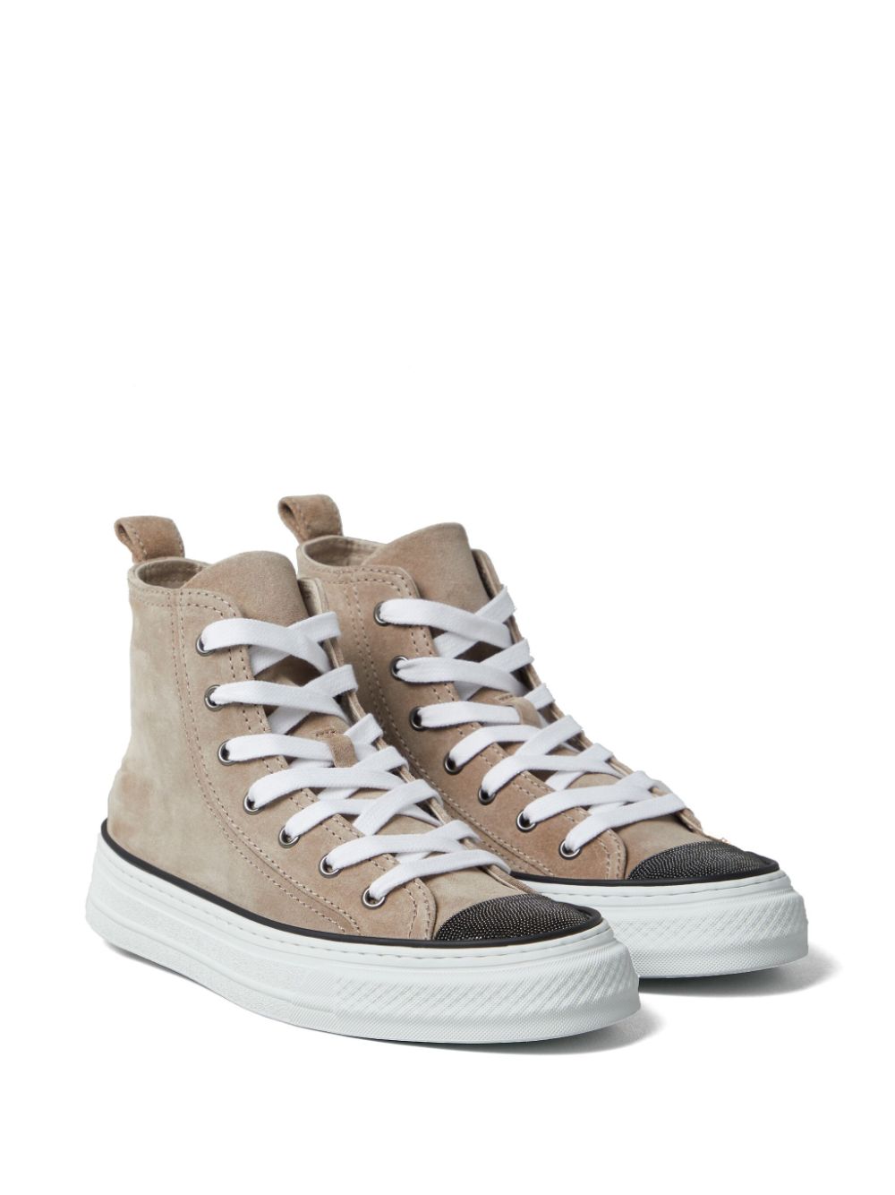 Brunello Cucinelli Sneakers met vlakken - Bruin