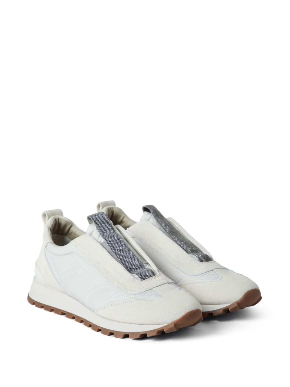 Brunello Cucinelli Sneakers verfraaid met kralen - Wit