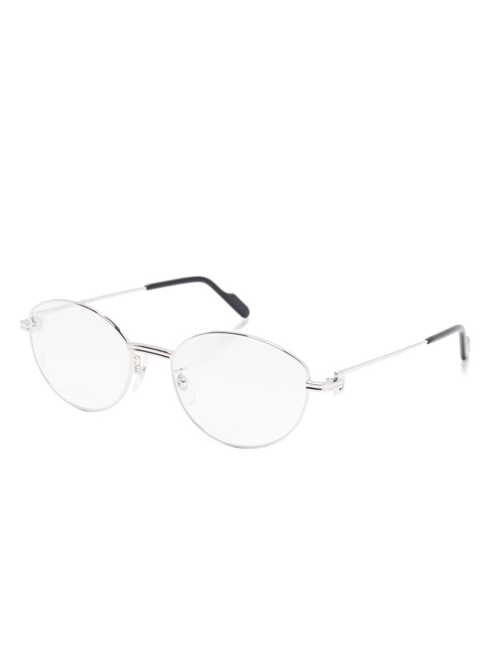 Cartier Eyewear Bril met ovaal montuur - Zilver