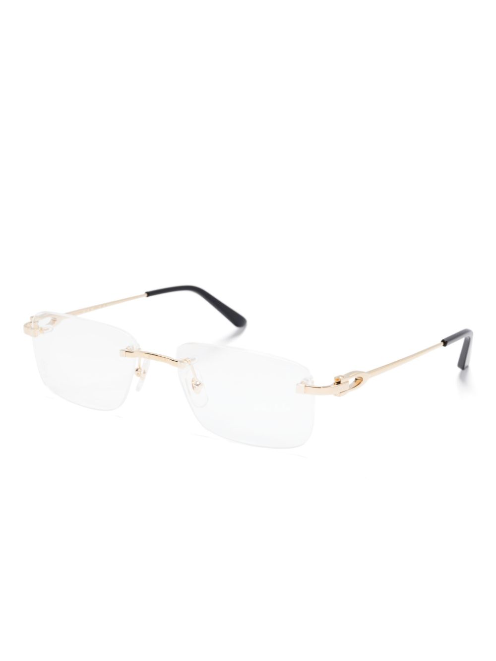 Cartier Eyewear Bril met rechthoekig montuur - Goud