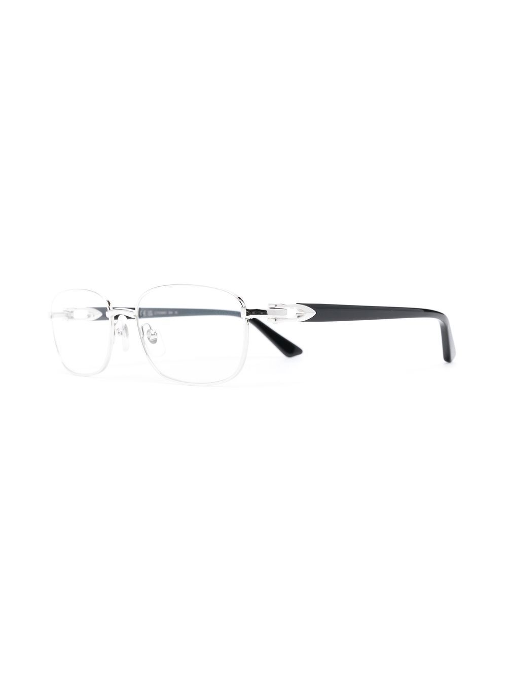 Cartier Eyewear Bril met rechthoekig montuur - Zwart