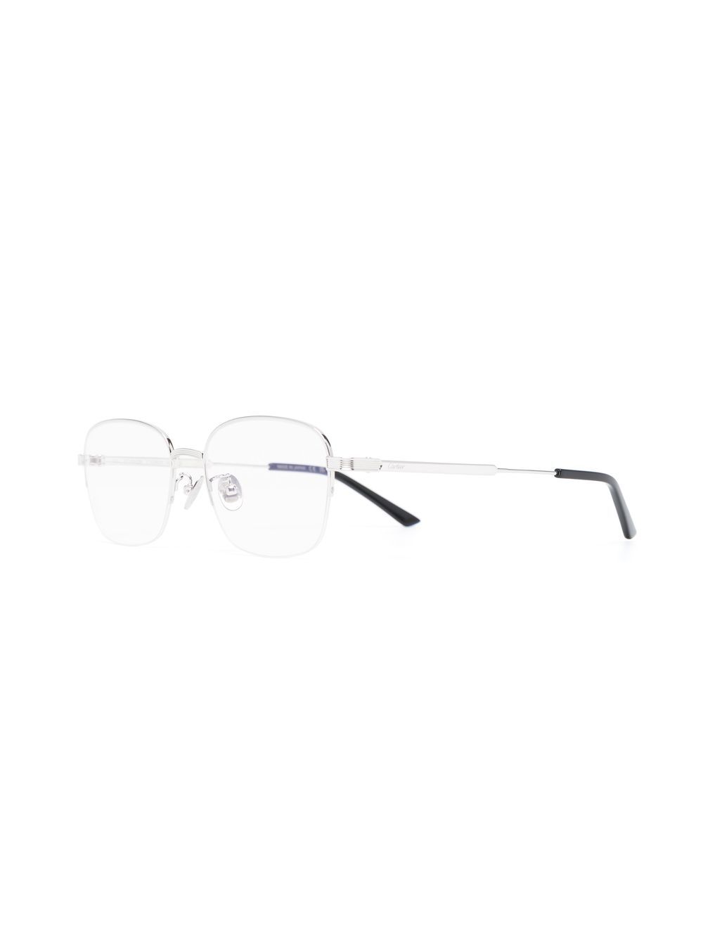 Cartier Eyewear Bril met vierkant montuur - Zilver