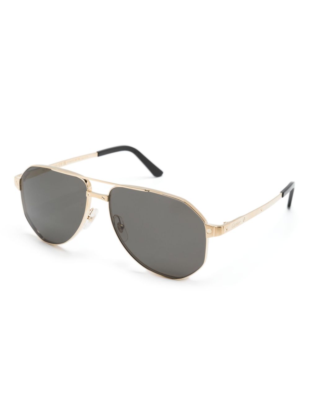 Cartier Eyewear Santos de Cartier zonnebril met piloten montuur - Goud