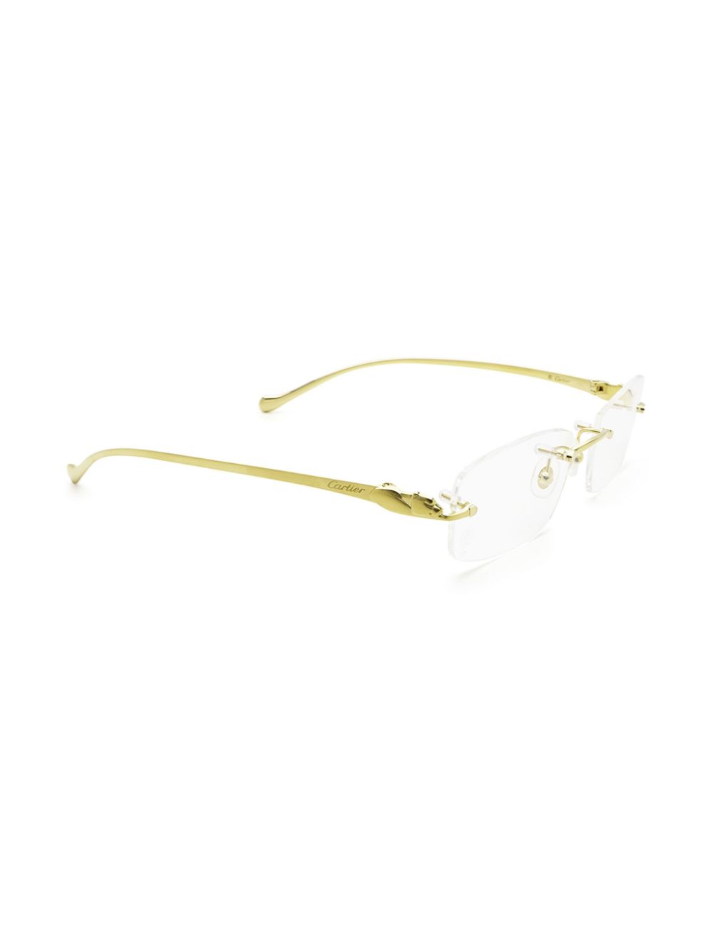 Cartier Eyewear bril met rechthoekig montuur - Goud