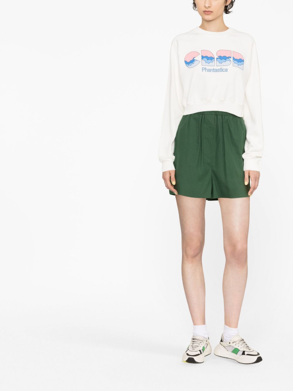 Casablanca Cropped sweater - Wit