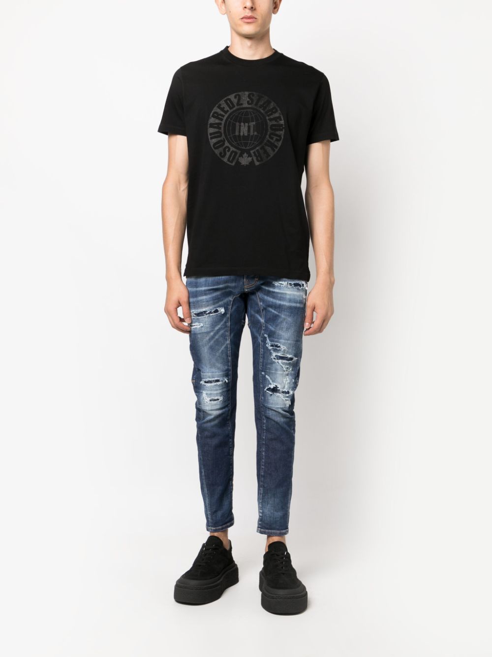 DSQUARED2 Jeans met toelopende pijpen - Blauw