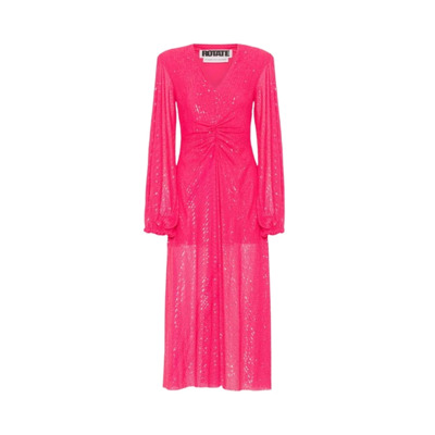 Dag Maxi -jurk Rotate Birger Christensen , Pink , Dames