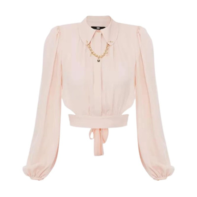 Dames Blouse met Gekruiste Rug Elisabetta Franchi , Pink , Dames