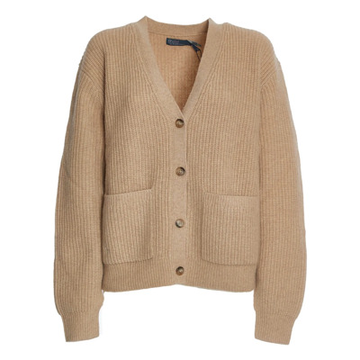 Dameskleding Gebreide kleding Licht Camel Aw24 Ralph Lauren , Beige , Dames