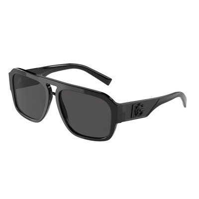 Dg4403-501/87 Zonnebril Zwart Donkergrijs Dolce & Gabbana , Black , Heren