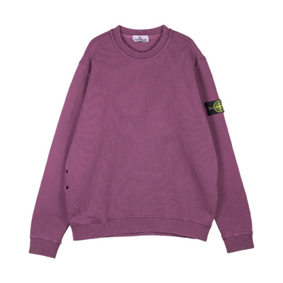 Diagonal Fleece 'Old' Effect Sweater Stone Island , Purple , Heren