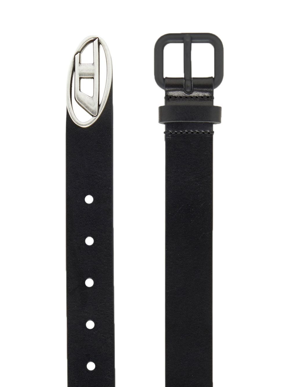 Diesel B-Inlay leren riem - Zwart