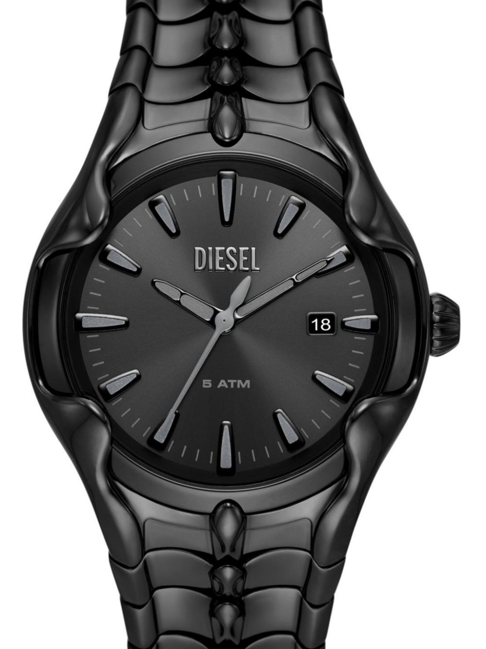 Diesel Dz2187 Vert 44 mm horloge - Zwart