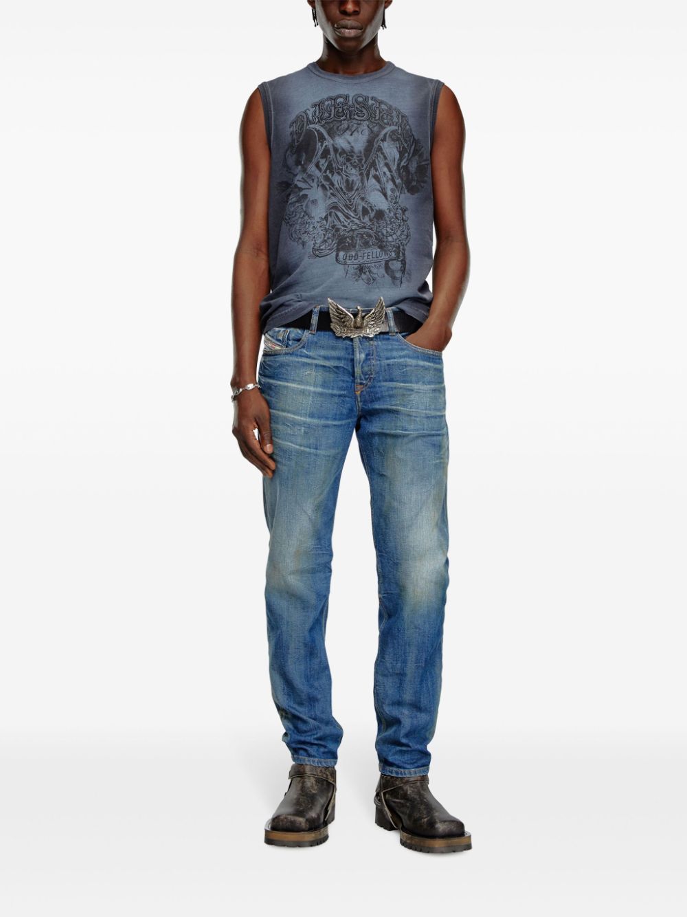 Diesel Jeans met toelopende pijpen - Blauw