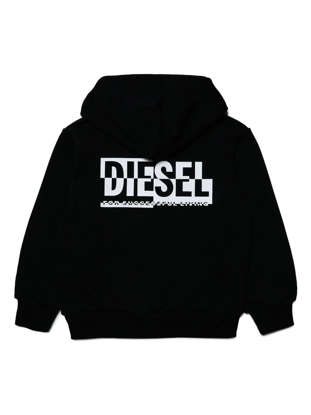 Diesel Kids Hoodie met logoprint - Zwart