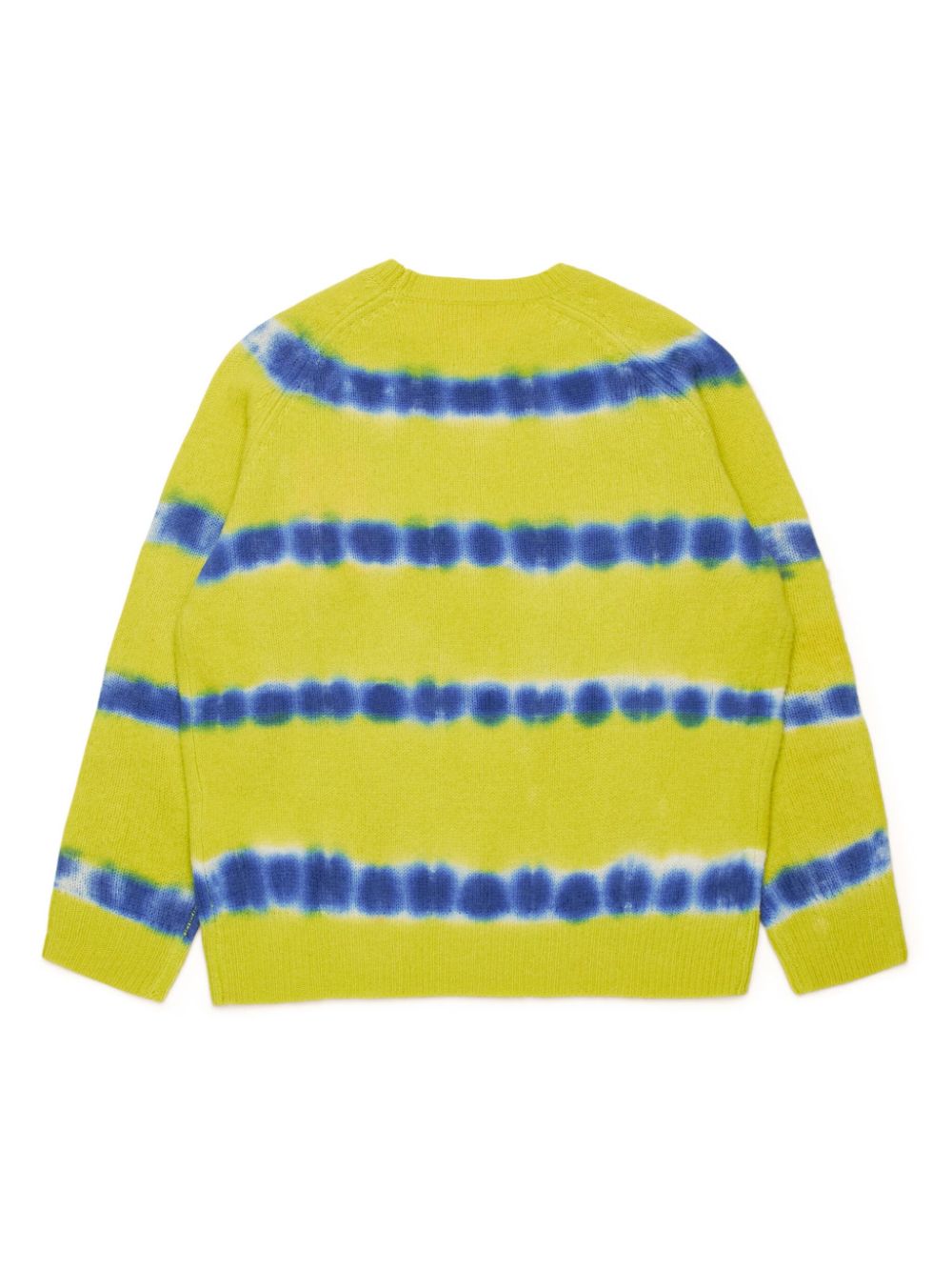 Diesel Kids Tweekleurige wollen pullover met tie-dye print - Geel