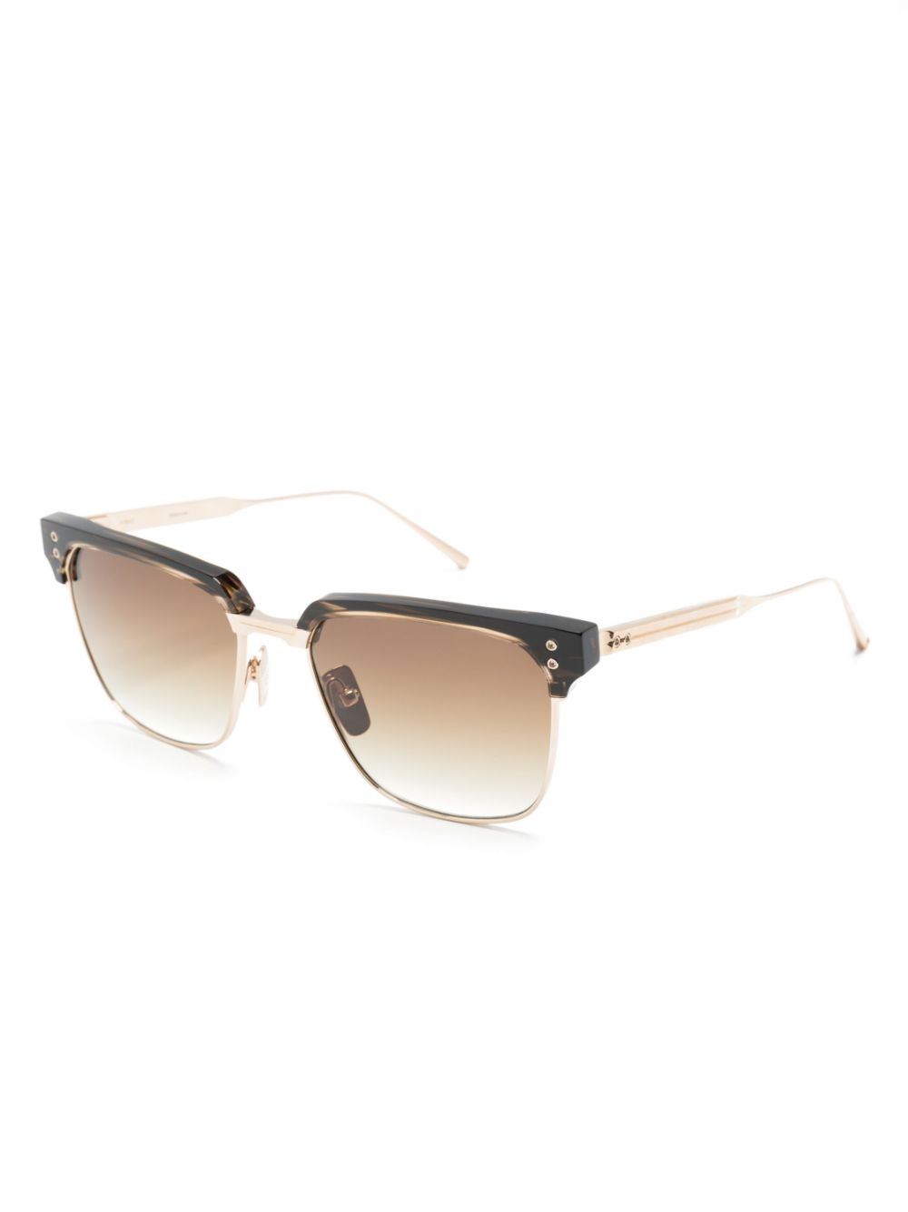 Dita Eyewear Zonnebril met vierkant montuur - Bruin