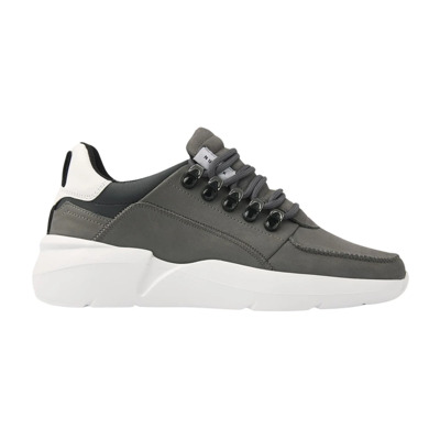 Donkergrijze combi sneakers Nubikk , Gray , Heren