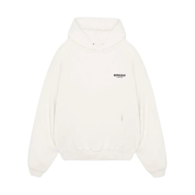 Eigenaars Club Hoodie in Plat Wit Represent , White , Heren