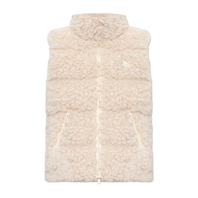 Faux fur vest Moncler , Beige , Dames