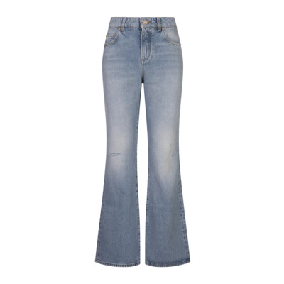 Flare Jeans Blauw Denim Balmain , Blue , Dames