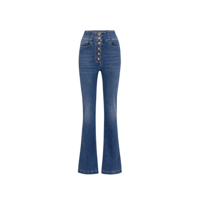 Flared Jeans Elisabetta Franchi , Blue , Dames