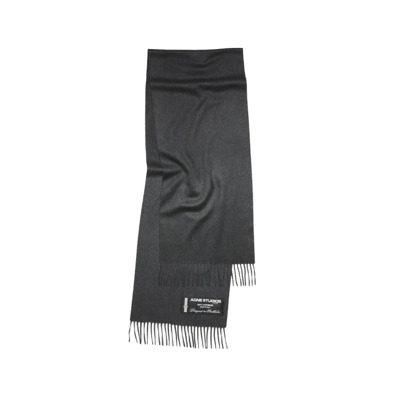 Fringed Cashmere Sjaal Acne Studios , Gray , Heren