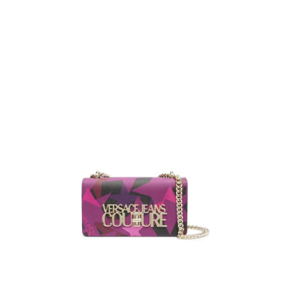 Fuchsia All Over Print Crossbody Tas Versace Jeans Couture , Pink , Dames