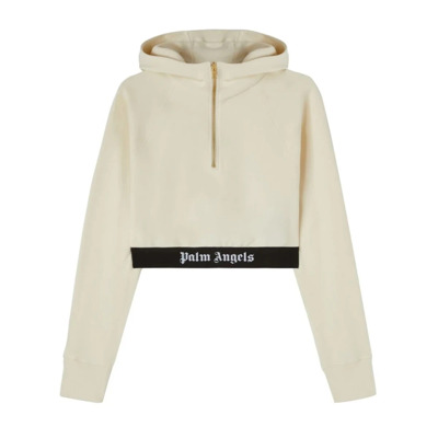 Geknipte hoodie voor vrouwen Palm Angels , Beige , Dames