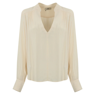 Gestreepte lange mouwen blouse Elisabetta Franchi , Yellow , Dames