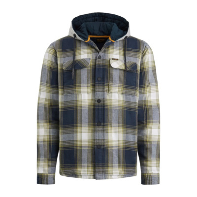 Gewatteerd Geruit Flanellen Overshirt Met Capuchon PME Legend , Multicolor , Heren