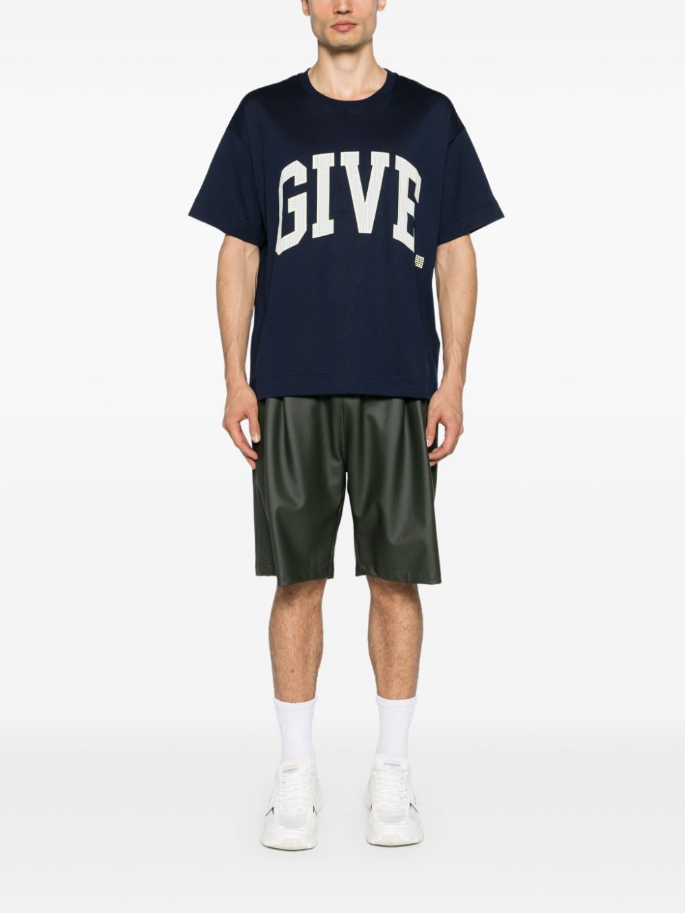 Givenchy T-shirt met geborduurd logo - Blauw