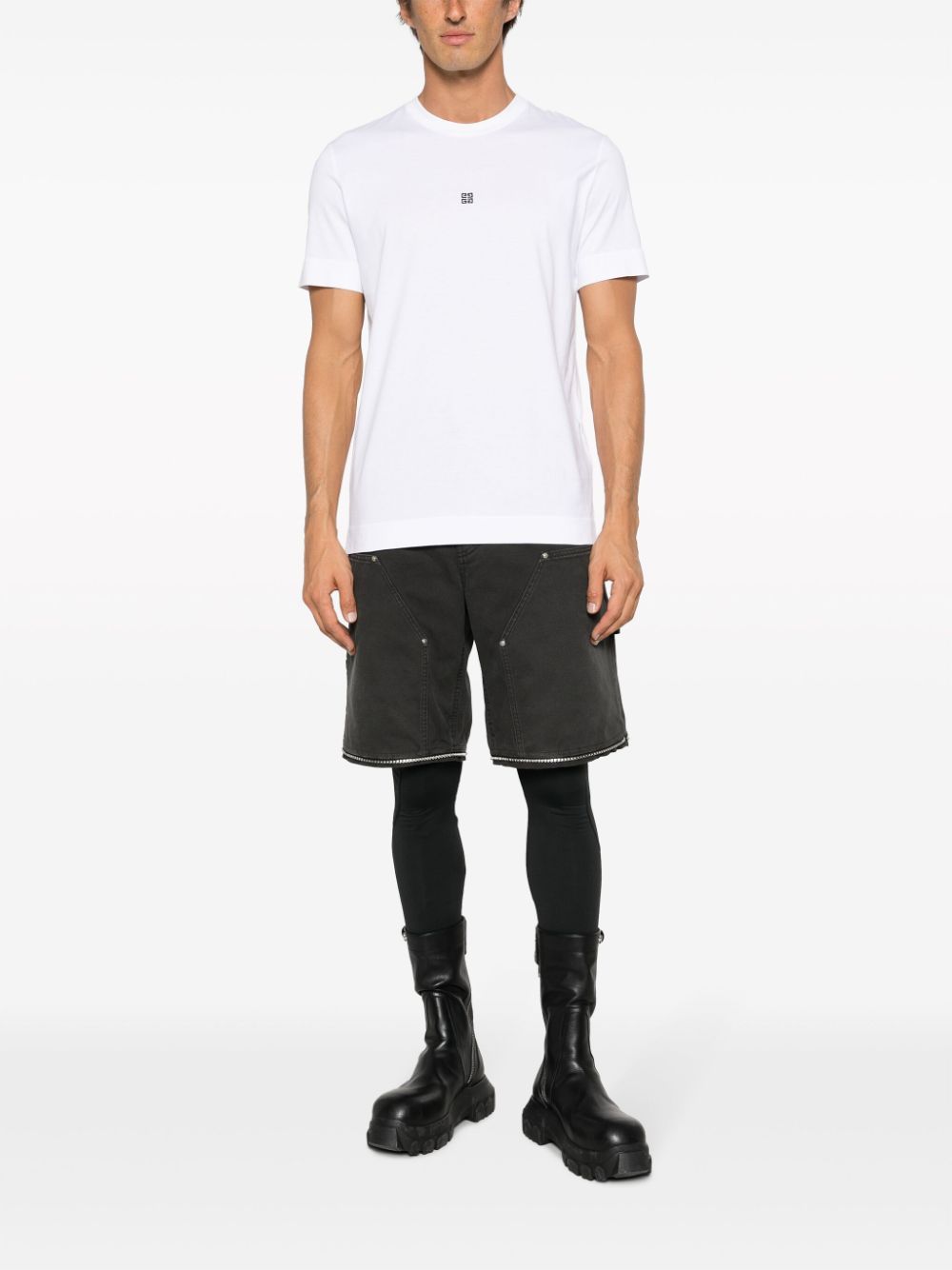 Givenchy T-shirt met geborduurd logo - Wit