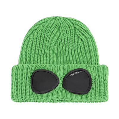 Goggle Beanie Hat van zachte merinowol C.p. Company , Green , Heren