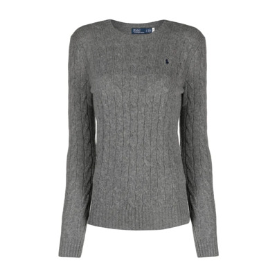 Grijze Sweater met Polo Pony Logo Ralph Lauren , Gray , Dames