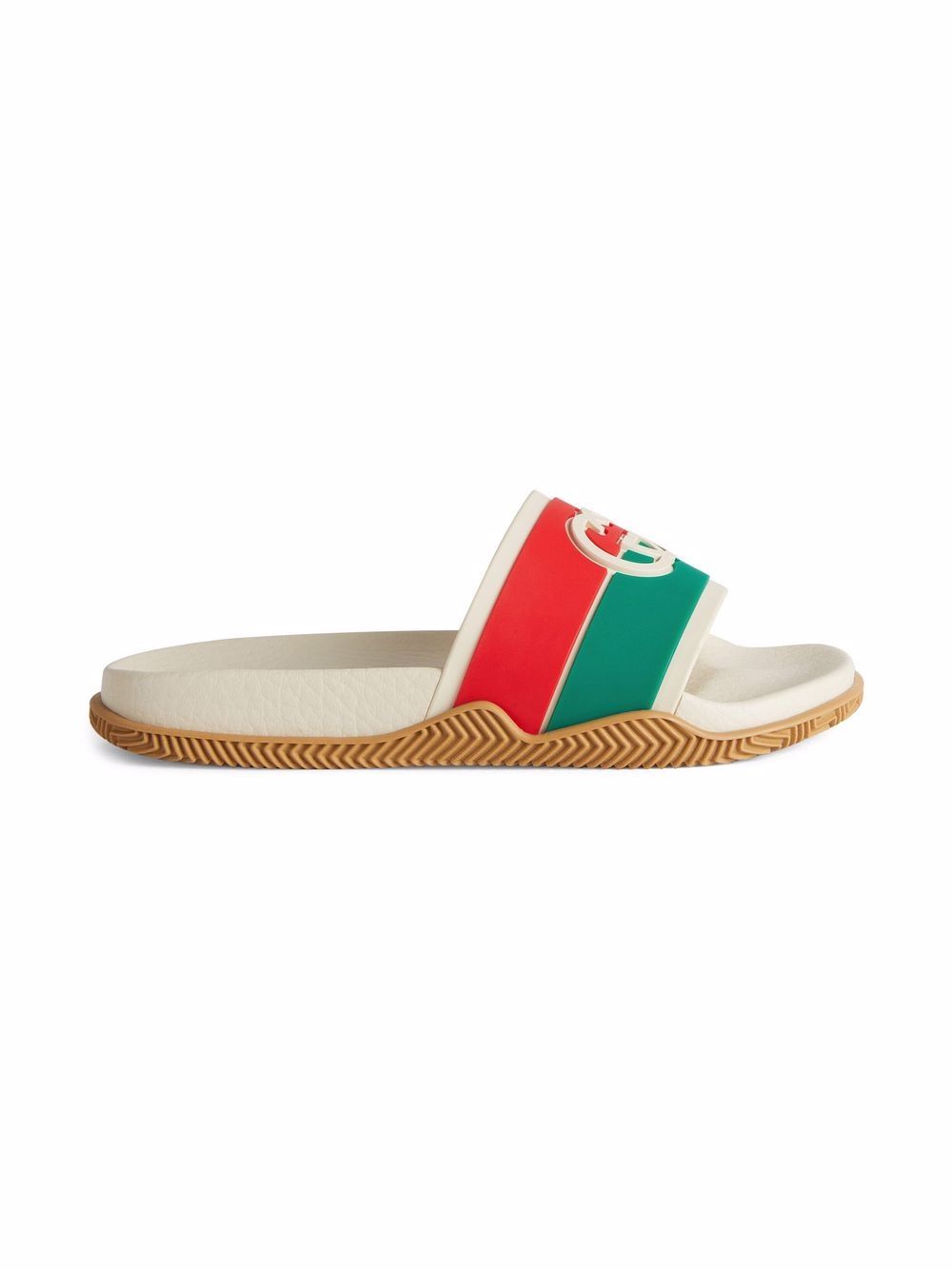 Gucci Kids Slippers met logo-reliëf - Wit