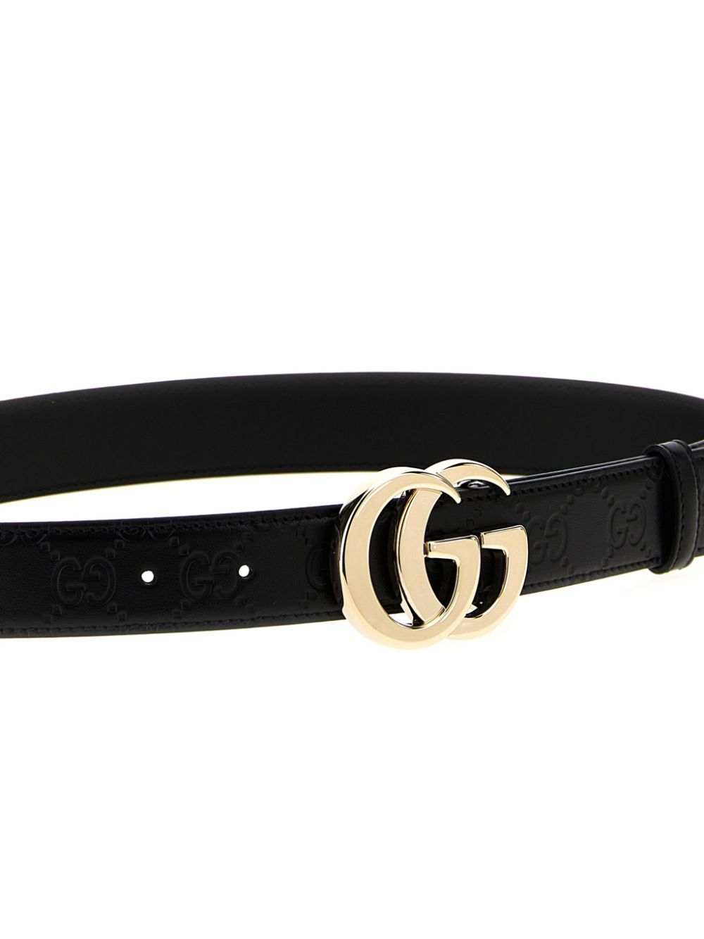 Gucci Riem met GG-logo - Zwart