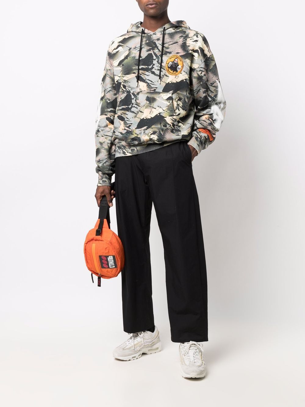 Heron Preston Hoodie met camouflageprint - Groen