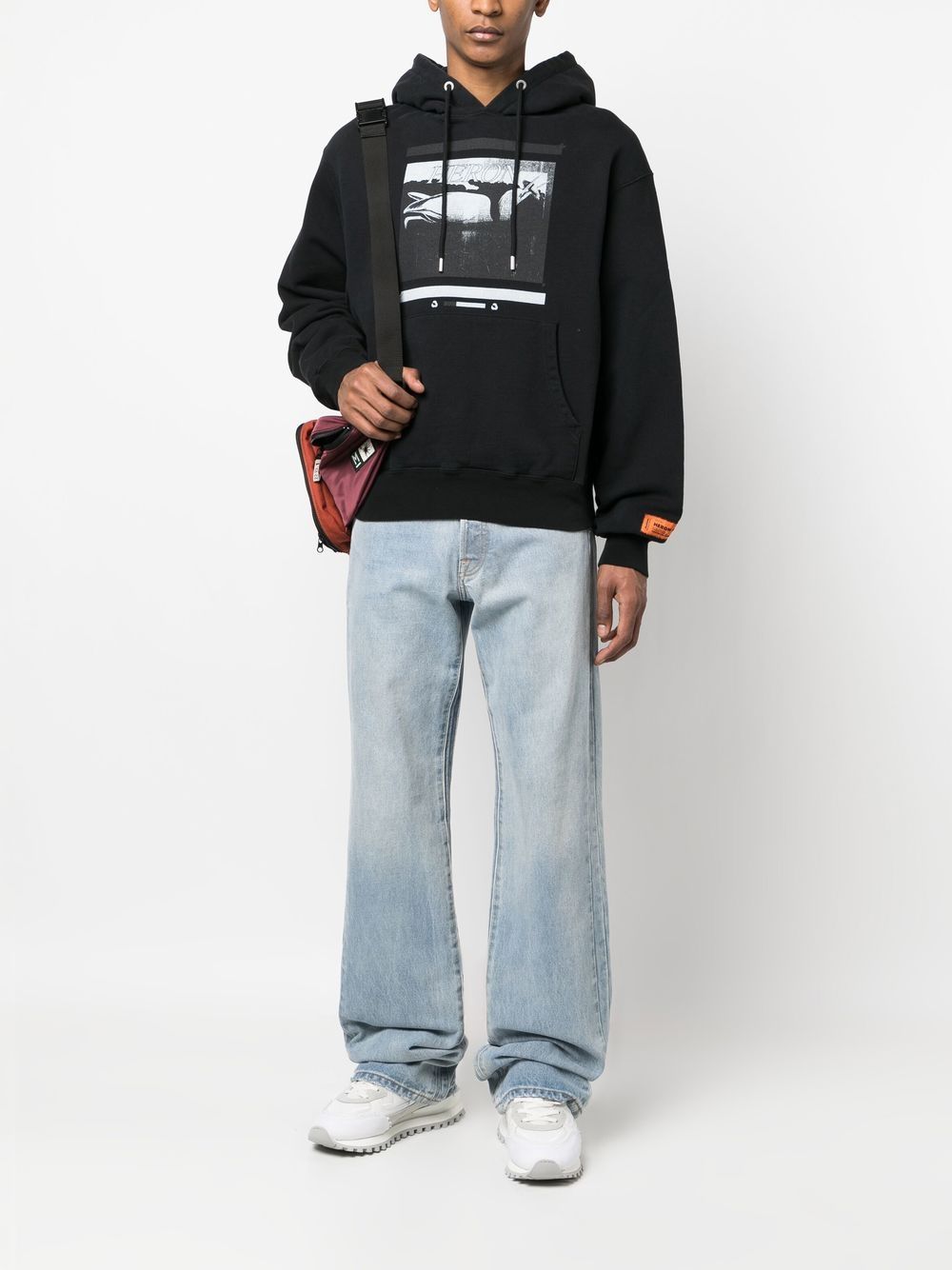 Heron Preston Hoodie met grafische print - Zwart